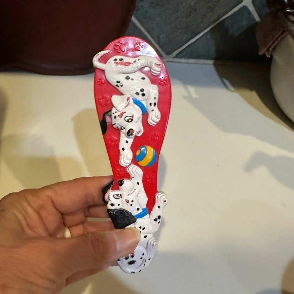 VTG DISNEY 101 DALMATIANS BRUSH DALMATIAN DOG PUPPY CHILDREN’S KIDS HAIR 6.25”x2